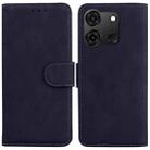 For Infinix Smart 7 India / 7 Plus Skin Feel Pure Color Flip Leather Phone Case(Black) - 1