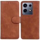 For Infinix Note 30 VIP Skin Feel Pure Color Flip Leather Phone Case(Brown) - 1