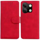 For Infinix Smart 7 HD Skin Feel Pure Color Flip Leather Phone Case(Red) - 1