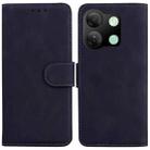 For Infinix Smart 7 HD Skin Feel Pure Color Flip Leather Phone Case(Black) - 1