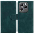 For Infinix Hot 40 / 40 Pro Skin Feel Pure Color Flip Leather Phone Case(Green) - 1