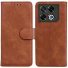 For Infinix GT 20 Pro 5G Skin Feel Pure Color Flip Leather Phone Case(Brown) - 1