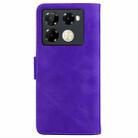 For Infinix Note 40 Pro 4G / 5G Skin Feel Pure Color Flip Leather Phone Case(Purple) - 3