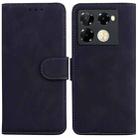 For Infinix Note 40 Pro 4G / 5G Skin Feel Pure Color Flip Leather Phone Case(Black) - 1