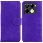 For Infinix Note 40 Pro+ 5G Skin Feel Pure Color Flip Leather Phone Case(Purple) - 1