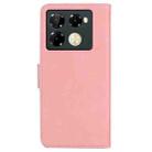 For Infinix Note 40 Pro+ 5G Skin Feel Pure Color Flip Leather Phone Case(Pink) - 3