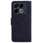 For Infinix Note 40 4G Skin Feel Pure Color Flip Leather Phone Case(Black) - 3