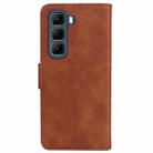 For Infinix Hot 50 4G Skin Feel Pure Color Flip Leather Phone Case(Brown) - 3