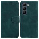 For Infinix Hot 50 5G Skin Feel Pure Color Flip Leather Phone Case(Green) - 1