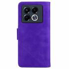 For Infinix Note 40 5G Skin Feel Pure Color Flip Leather Phone Case(Purple) - 3