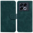 For Infinix Note 40 5G Skin Feel Pure Color Flip Leather Phone Case(Green) - 1