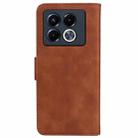 For Infinix Note 40 5G Skin Feel Pure Color Flip Leather Phone Case(Brown) - 3