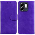 For Infinix Hot 50i / Smart 9 Skin Feel Pure Color Flip Leather Phone Case(Purple) - 1