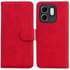 For Infinix Hot 50i / Smart 9 Skin Feel Pure Color Flip Leather Phone Case(Red) - 1