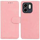 For Infinix Hot 50i / Smart 9 Skin Feel Pure Color Flip Leather Phone Case(Pink) - 1