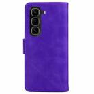 For Infinix Hot 50 Pro 4G Skin Feel Pure Color Flip Leather Phone Case(Purple) - 3