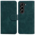 For Infinix Hot 50 Pro 4G Skin Feel Pure Color Flip Leather Phone Case(Green) - 1