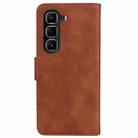 For Infinix Hot 50 Pro 4G Skin Feel Pure Color Flip Leather Phone Case(Brown) - 3