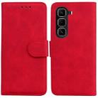 For Infinix Hot 50 Pro+ 4G Skin Feel Pure Color Flip Leather Phone Case(Red) - 1