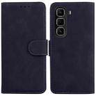 For Infinix Hot 50 Pro+ 4G Skin Feel Pure Color Flip Leather Phone Case(Black) - 1