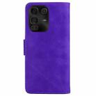 For Infinix Note 50 Pro+ Skin Feel Pure Color Flip Leather Phone Case(Purple) - 3