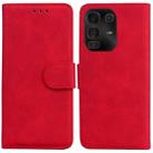 For Infinix Note 50 Pro+ Skin Feel Pure Color Flip Leather Phone Case(Red) - 1