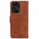 For Infinix Note 50 Pro+ Skin Feel Pure Color Flip Leather Phone Case(Brown) - 3
