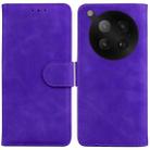 For Infinix Zero 40 4G / 5G Skin Feel Pure Color Flip Leather Phone Case(Purple) - 1