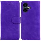 For Tecno Pova Neo 3 Skin Feel Pure Color Flip Leather Phone Case(Purple) - 1