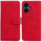 For Tecno Pova Neo 3 Skin Feel Pure Color Flip Leather Phone Case(Red) - 1