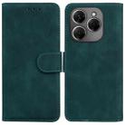 For Tecno Spark 20 Pro Skin Feel Pure Color Flip Leather Phone Case(Green) - 1