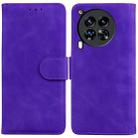 For Tecno Camon 30 Premier 5G Skin Feel Pure Color Flip Leather Phone Case(Purple) - 1