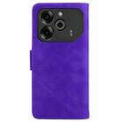 For Tecno Pova 6 5G / 6 Pro 5G Skin Feel Pure Color Flip Leather Phone Case(Purple) - 3