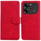 For Tecno Pova 6 5G / 6 Pro 5G Skin Feel Pure Color Flip Leather Phone Case(Red) - 1