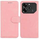 For Tecno Pova 6 5G / 6 Pro 5G Skin Feel Pure Color Flip Leather Phone Case(Pink) - 1