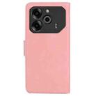 For Tecno Pova 6 5G / 6 Pro 5G Skin Feel Pure Color Flip Leather Phone Case(Pink) - 3