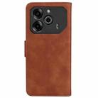 For Tecno Pova 6 5G / 6 Pro 5G Skin Feel Pure Color Flip Leather Phone Case(Brown) - 3