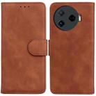 For Tecno Camon 30 Pro 5G / CL8 Skin Feel Pure Color Flip Leather Phone Case(Brown) - 1