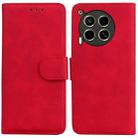 For Tecno Camon 30 4G / 5G / CL6 / CL7 Skin Feel Pure Color Flip Leather Phone Case(Red) - 1