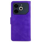 For Tecno Pova 6 Neo Skin Feel Pure Color Flip Leather Phone Case(Purple) - 3
