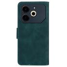 For Tecno Pova 6 Neo Skin Feel Pure Color Flip Leather Phone Case(Green) - 3