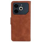 For Tecno Pova 6 Neo Skin Feel Pure Color Flip Leather Phone Case(Brown) - 3