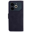 For Tecno Pova 6 Neo Skin Feel Pure Color Flip Leather Phone Case(Black) - 3