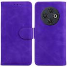 For Tecno Spark 30C Skin Feel Pure Color Flip Leather Phone Case(Purple) - 1