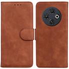 For Tecno Spark 30C Skin Feel Pure Color Flip Leather Phone Case(Brown) - 1