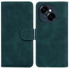 For Tecno Spark Go 1 / Pop 9 Pro Skin Feel Pure Color Flip Leather Phone Case(Green) - 1