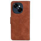 For Tecno Spark Go 1 / Pop 9 Pro Skin Feel Pure Color Flip Leather Phone Case(Brown) - 3