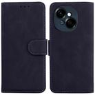 For Tecno Spark Go 1 / Pop 9 Pro Skin Feel Pure Color Flip Leather Phone Case(Black) - 1
