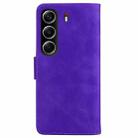 For Tecno Camon 40 Skin Feel Pure Color Flip Leather Phone Case(Purple) - 3