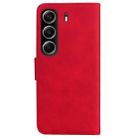 For Tecno Camon 40 Skin Feel Pure Color Flip Leather Phone Case(Red) - 3